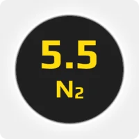 Азот (N2) 5.5 (99,9995%) в моноблоке 12х50л 200бар, соединение  G3/4 (DIN 9)