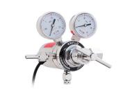 Регулятор баллонный с нагревом AMFLO R198CG-4M-110 (CO2)  110V 190W никелированная латунь  с 2-мя манометрами, давление на входе до 150 бар. PRV. произв 14м3/час / Regulator R198CG-4M-110